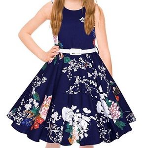 Sz 10 Easter Girl Rockabilly Circle Swing A line